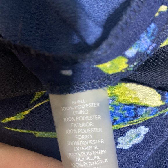 Karl Lagerfeld Paris Womens Blue Floral Jumper Sz 8 Pants Romper One Peice - Picture 9 of 9